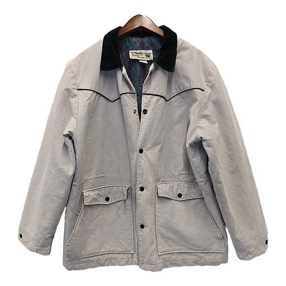 Vtg Saddlesmith Outfitters Mens Western Chore Coat Sz L Blanket Lined USA Made - Picture 1 of 8